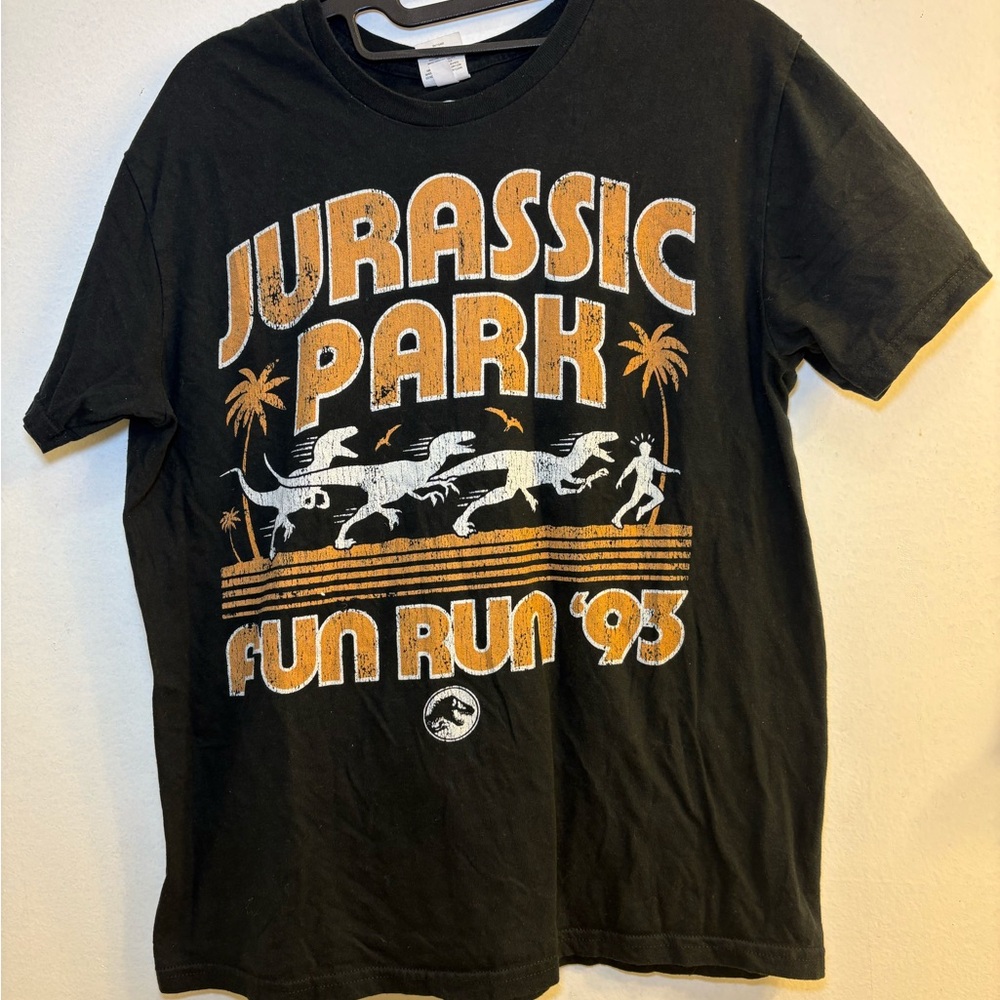 Jurassic Park Black Kids T-Shirt